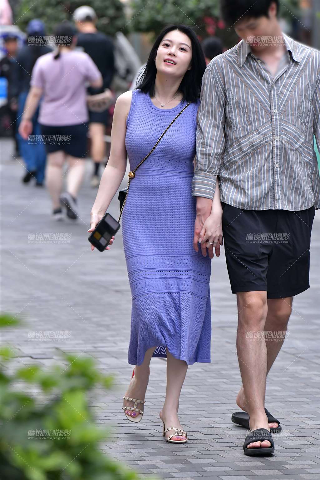 图片[3]-针织长裙美女-街拍流行馆