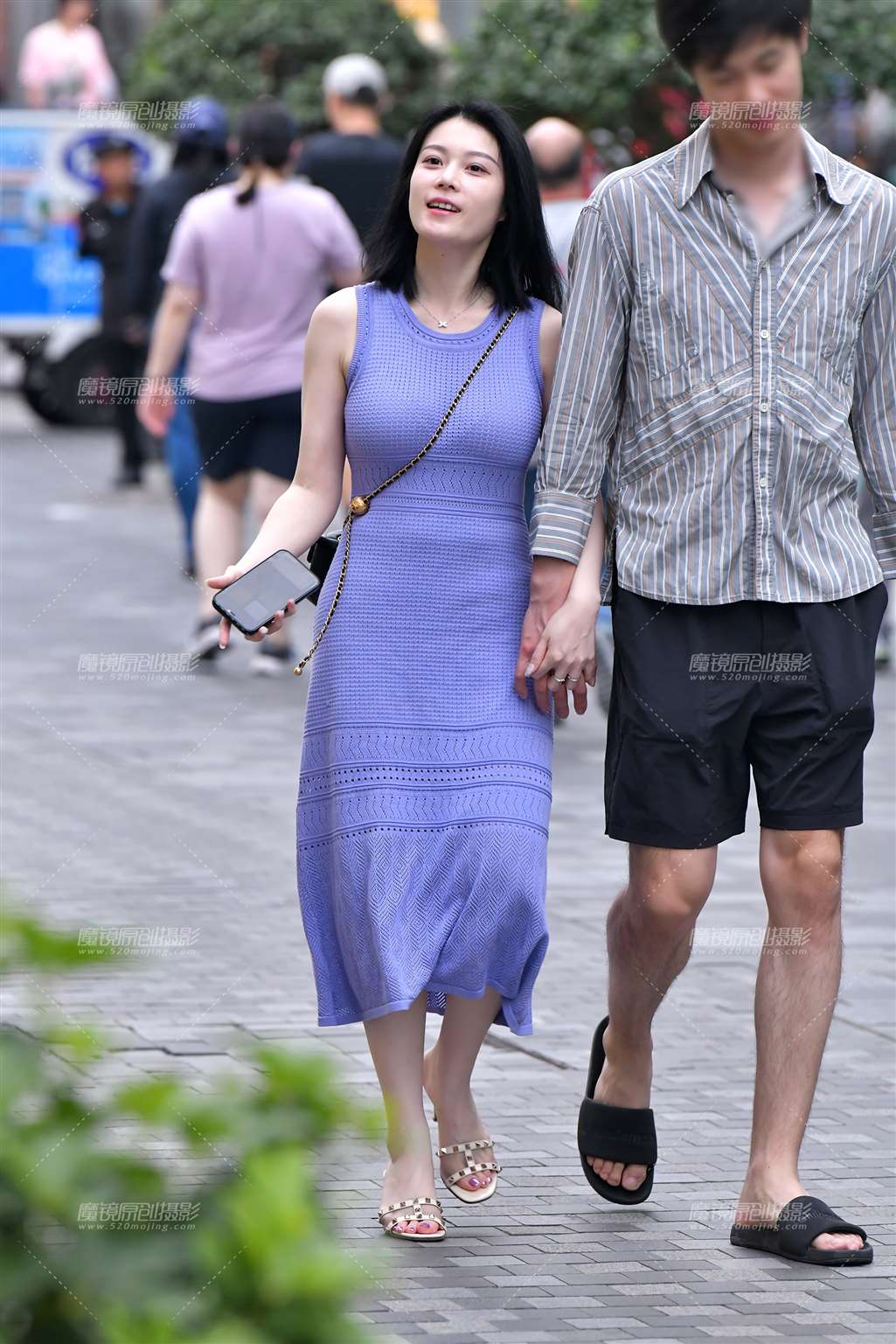 图片[4]-针织长裙美女-街拍流行馆