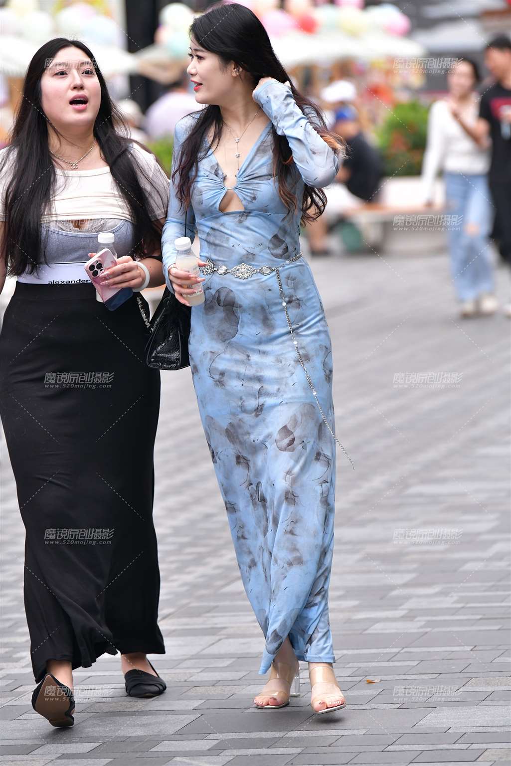 图片[4]-气质高挑纱裙美女-街拍流行馆