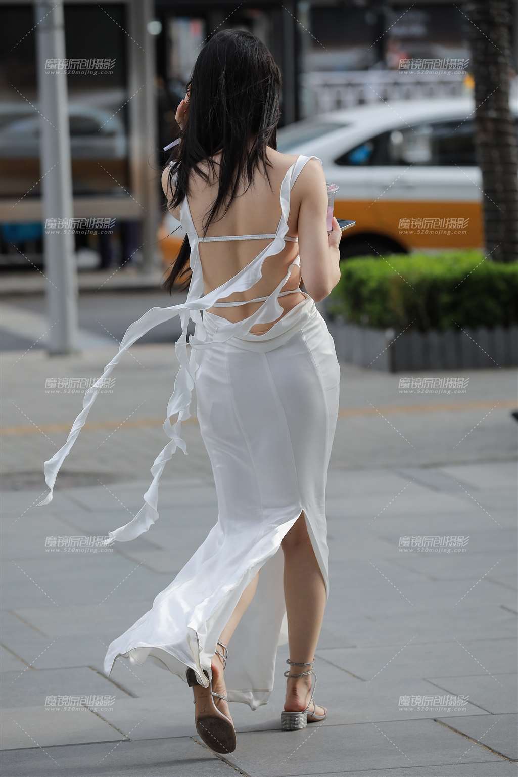 图片[2]-白色包臀裙美女-街拍流行馆