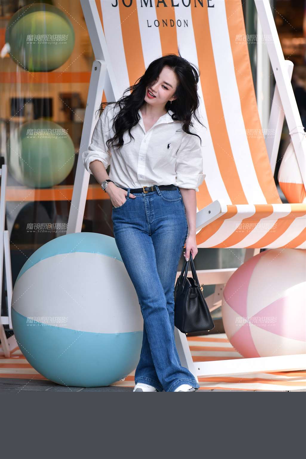 图片[5]-长发牛仔裤美女-街拍流行馆
