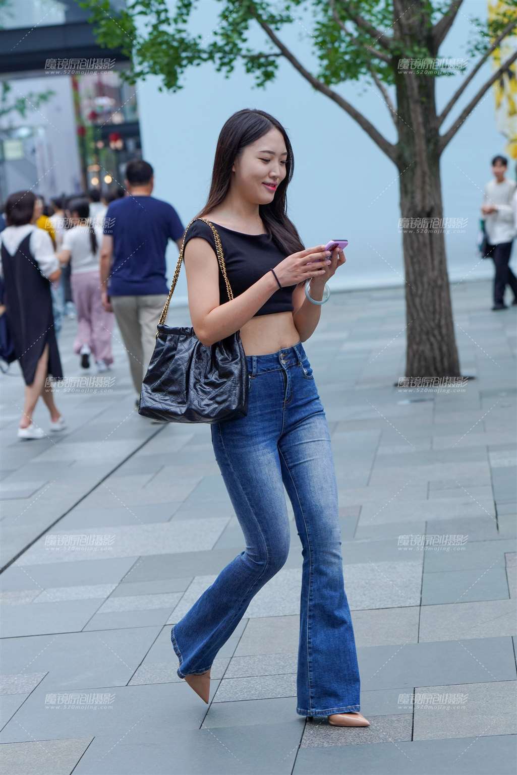 图片[5]-牛仔大长腿曼妙身姿-街拍流行馆