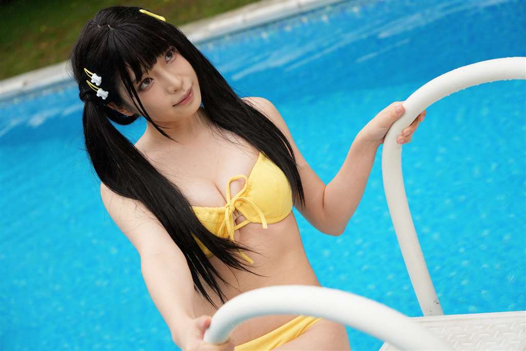 图片[4]-幼嫩黄色泳装（6K）-街拍流行馆