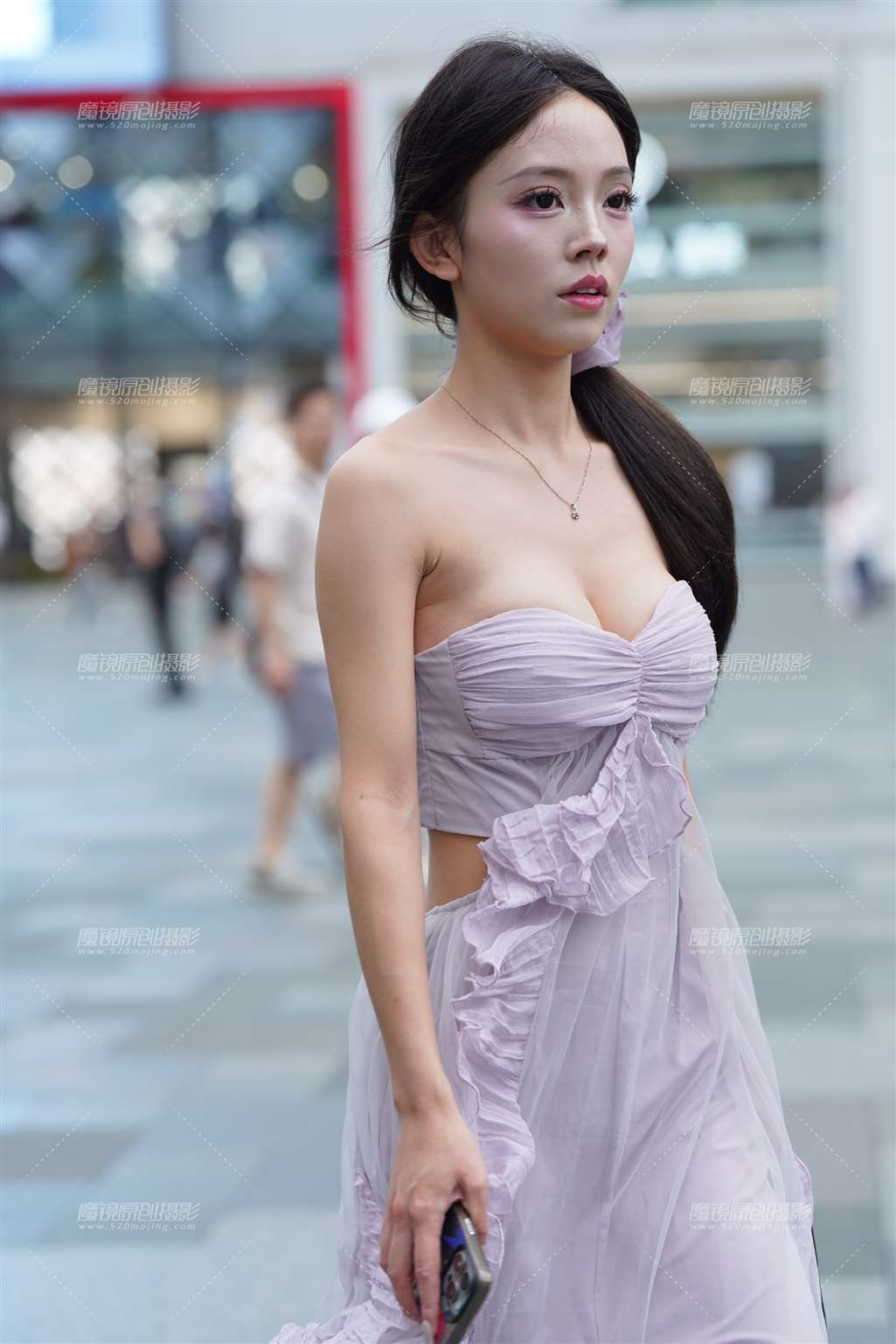 图片[2]-抹胸紫裙-流行馆