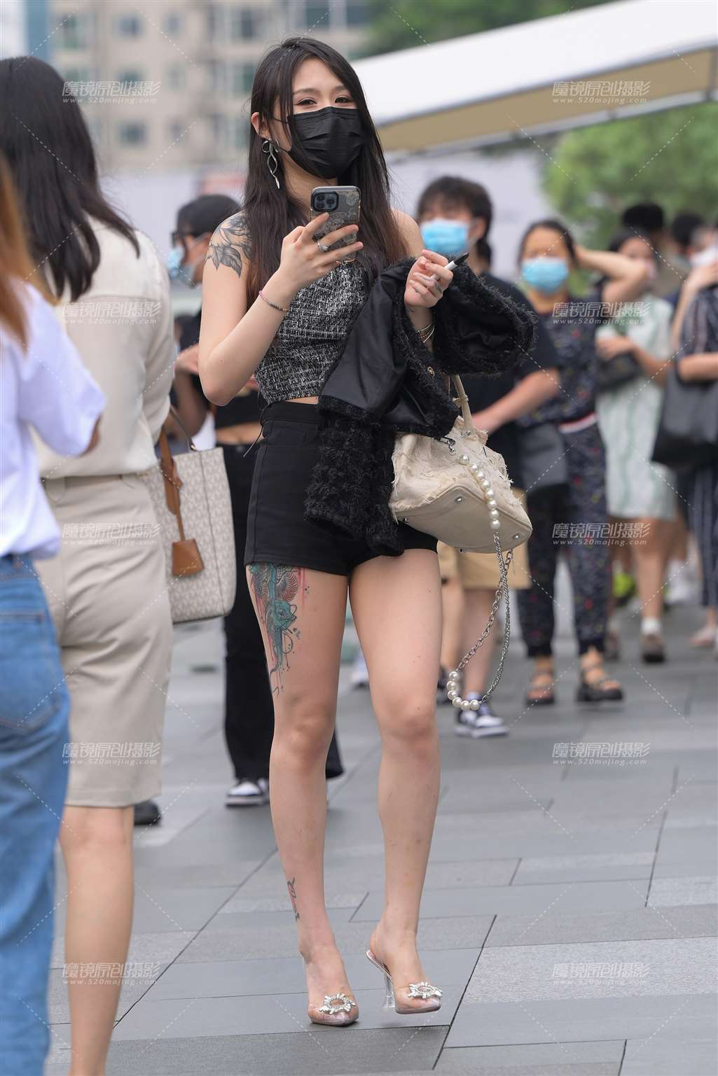 图片[3]-黑色热裤美女 19P-流行馆