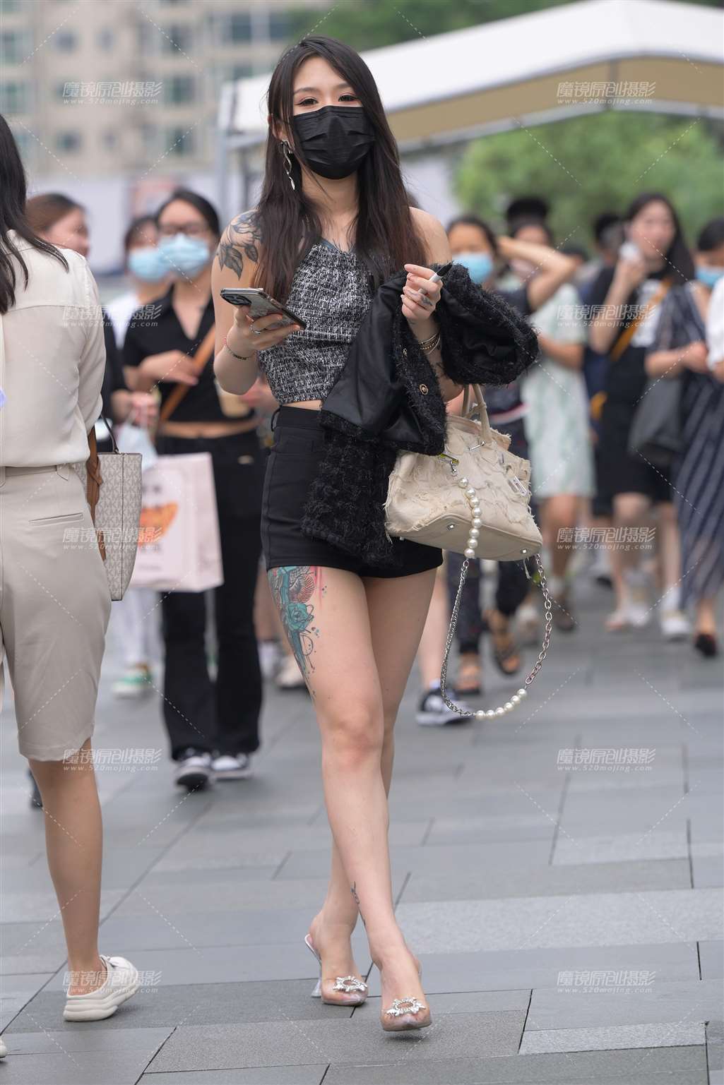 图片[4]-黑色热裤美女 19P-流行馆