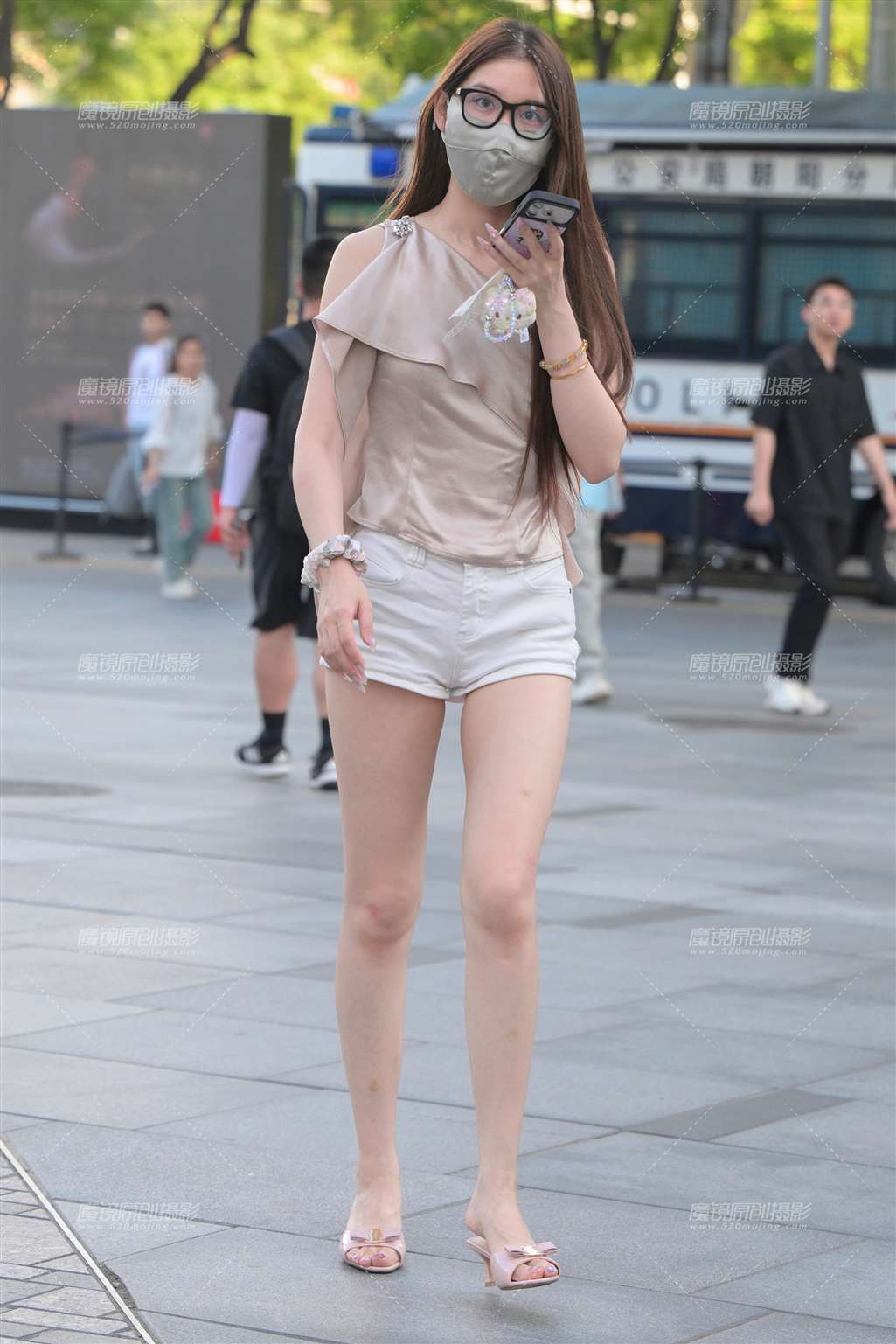 图片[5]-白色热裤美腿 20P-流行馆