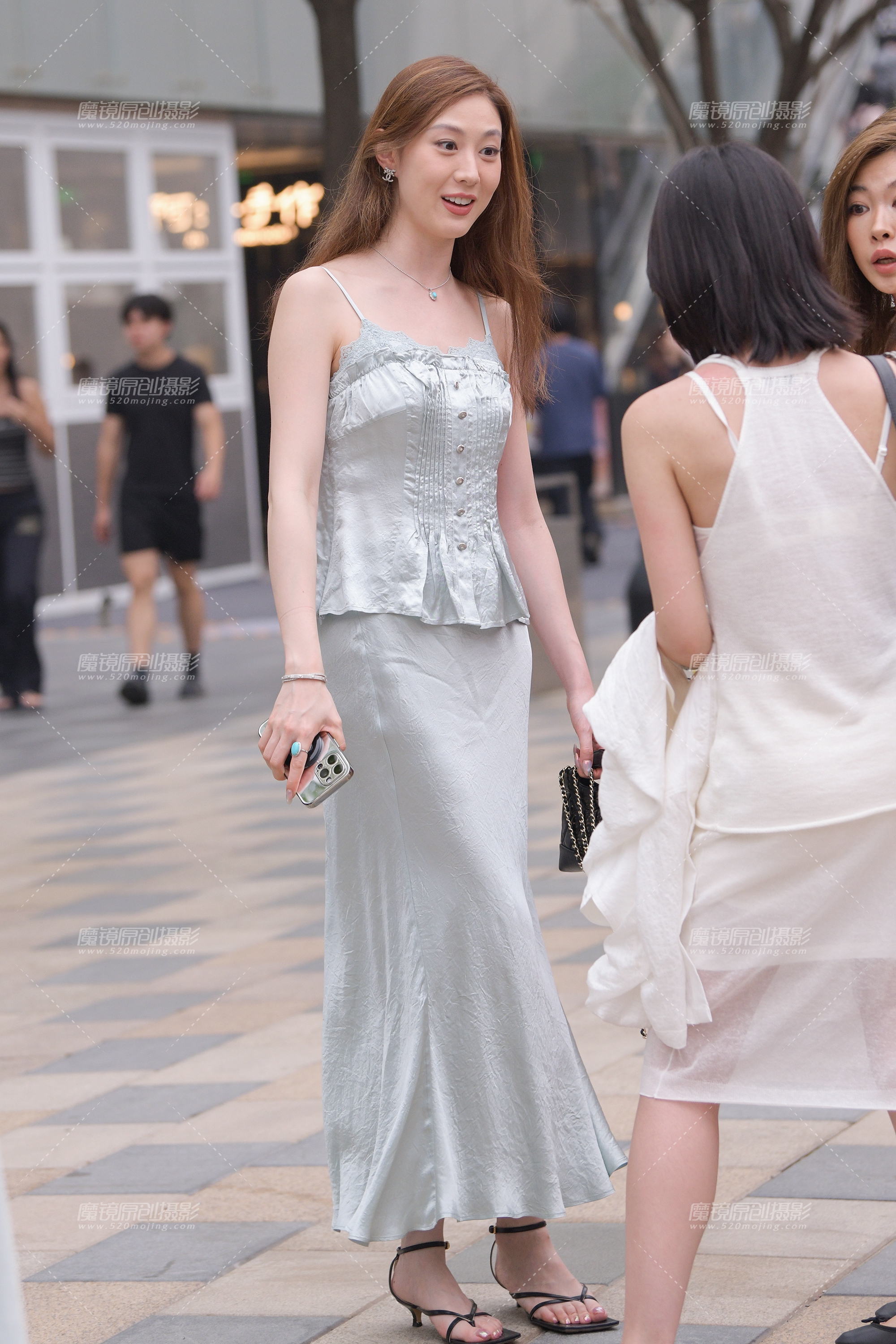 青色长裙美女 13P-流行馆