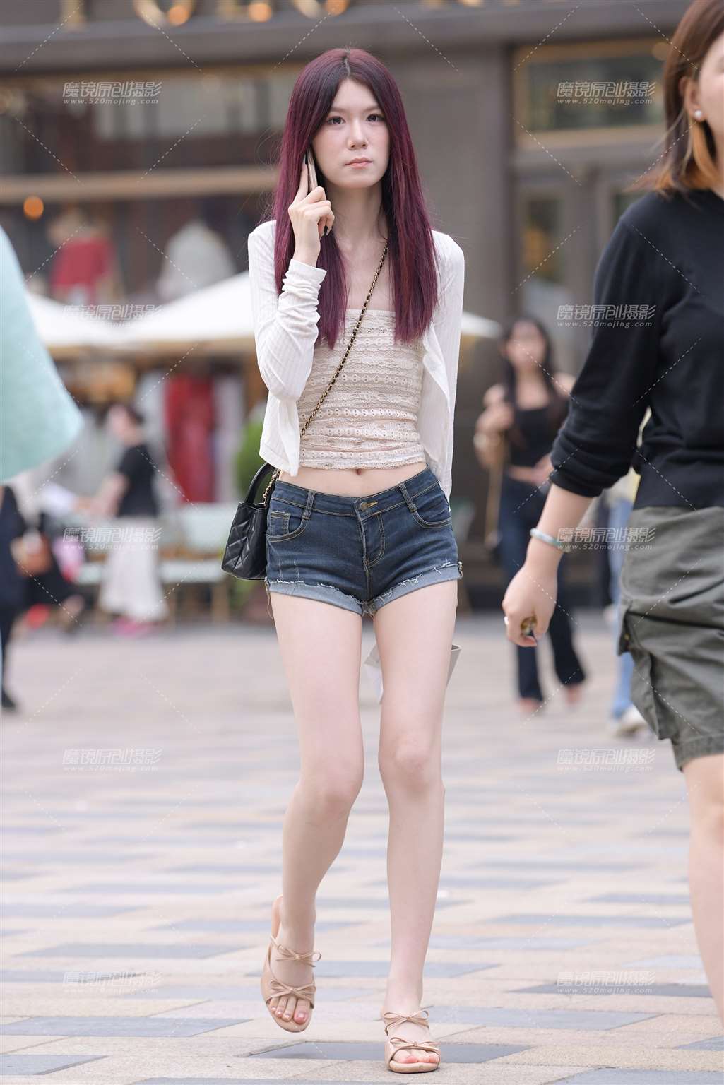 牛仔热裤小妹 17P-流行馆